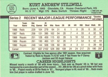 1991 Donruss #520 Kurt Stillwell Back