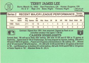 1991 Donruss #752 Terry Lee Back
