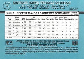 1991 Donruss #182 Mike Morgan Back