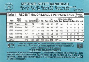 1991 Donruss #189 Scott Bankhead Back