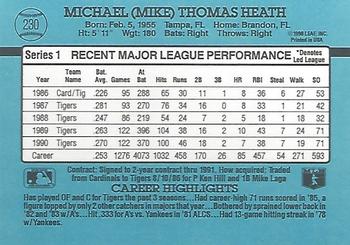 1991 Donruss #230 Mike Heath Back