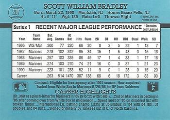 1991 Donruss #287 Scott Bradley Back