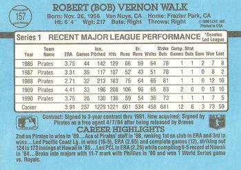 1991 Donruss #157 Bob Walk Back