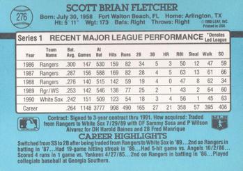 1991 Donruss #276 Scott Fletcher Back