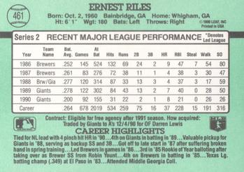 1991 Donruss #461 Ernest Riles Back