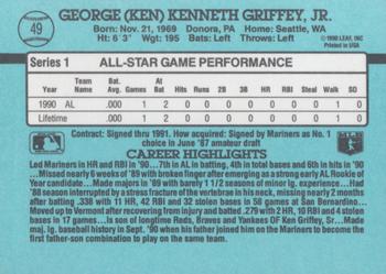 1991 Donruss #49 Ken Griffey Jr. Back