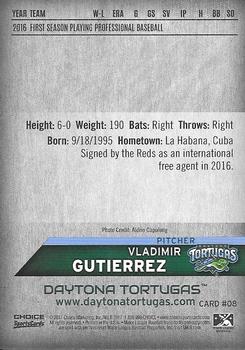2017 Choice Daytona Tortugas #8 Vladimir Gutierrez Back