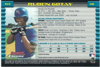 2002 Bowman Chrome #153 Ruben Gotay Back