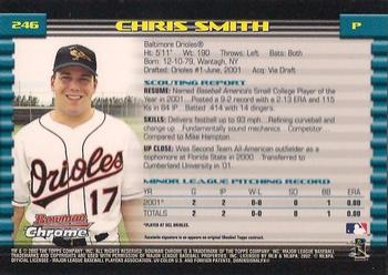 2002 Bowman Chrome #246 Chris Smith Back