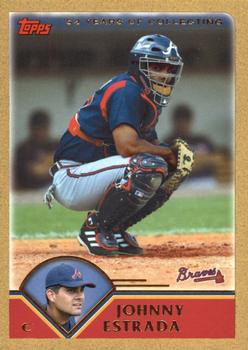 2003 Topps Traded & Rookies - Gold #T25 Johnny Estrada Front