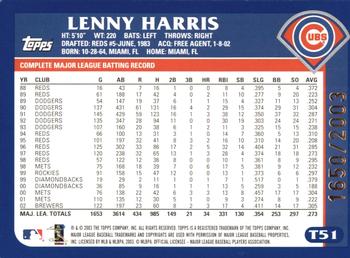 2003 Topps Traded & Rookies - Gold #T51 Lenny Harris Back