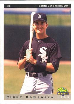 1993 Classic Best South Bend White Sox #2 Ricky Bowrosen Front