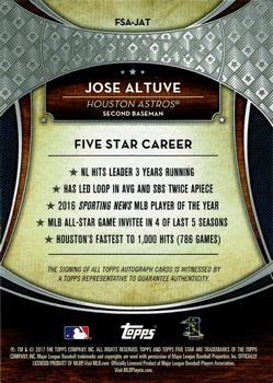 2017 Topps Five Star #FSA-JAT Jose Altuve Back
