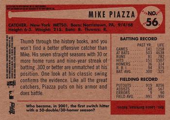 2002 Bowman Heritage #56 Mike Piazza Back