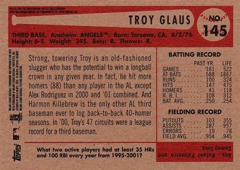2002 Bowman Heritage #145 Troy Glaus Back