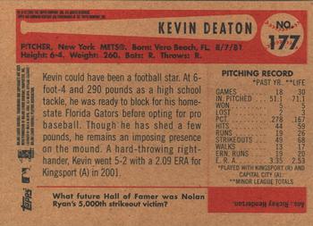 2002 Bowman Heritage #177 Kevin Deaton Back