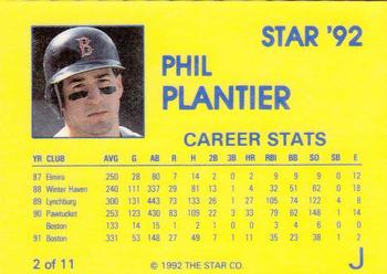 1992 Star Phil Plantier #2 Phil Plantier Back