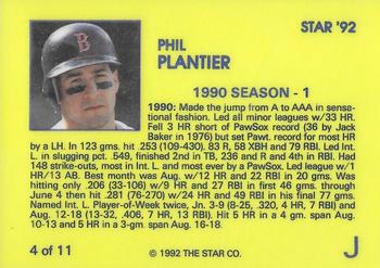 1992 Star Phil Plantier #4 Phil Plantier Back
