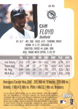 2002 Bowman's Best #28 Cliff Floyd Back