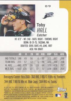 2002 Bowman's Best #89 Toby Hall Back