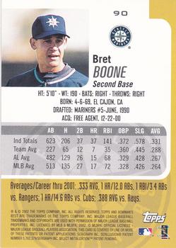 2002 Bowman's Best #90 Bret Boone Back