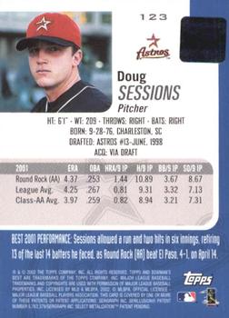 2002 Bowman's Best #123 Doug Sessions Back