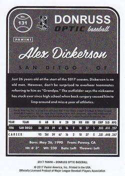 2017 Donruss Optic #131 Alex Dickerson Back