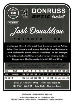 2017 Donruss Optic #150 Josh Donaldson Back