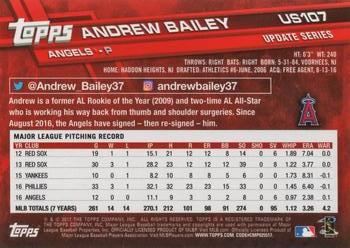 2017 Topps Update #US107 Andrew Bailey Back