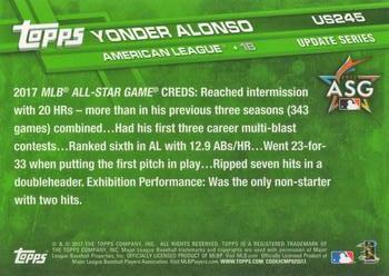 2017 Topps Update #US245 Yonder Alonso Back