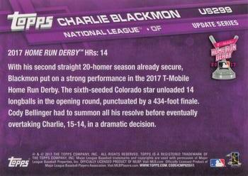 2017 Topps Update #US299 Charlie Blackmon Back