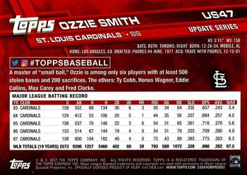 2017 Topps Update #US47 Ozzie Smith Back
