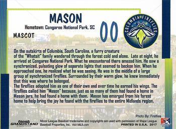 2017 Grandstand Columbia Fireflies #NNO Mason Back