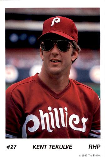 1987 Tastykake Philadelphia Phillies #NNO Kent Tekulve Front