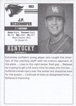 2017 Kentucky Wildcats #3 J.P. Bitzenhofer Back