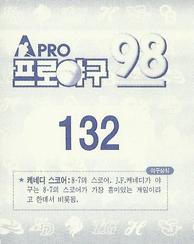 1998 Pro Baseball Stickers #132 Yong-Mo Yang Back
