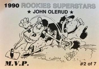 1990 M.V.P. Rookies Superstars Set of 7 (unlicensed) #2 John Olerud Back