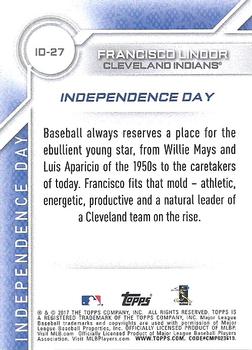 2017 Topps - Independence Day #ID-27 Francisco Lindor Back