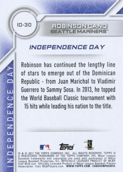 2017 Topps - Independence Day #ID-30 Robinson Cano Back