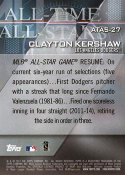 2017 Topps - All-Time All-Stars #ATAS-27 Clayton Kershaw Back