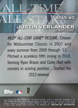2017 Topps - All-Time All-Stars #ATAS-40 Justin Verlander Back