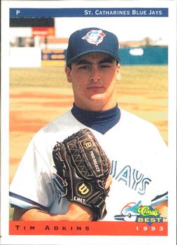 1993 Classic Best St. Catharines Blue Jays #2 Tim Adkins Front