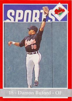 1994 Baltimore Orioles Program Cards #NNO Damon Buford Front