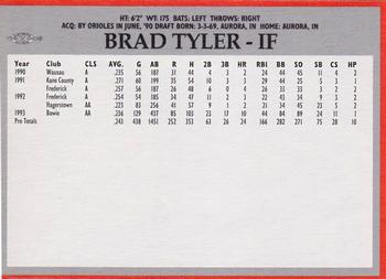 1994 Baltimore Orioles Program Cards #NNO Brad Tyler Back