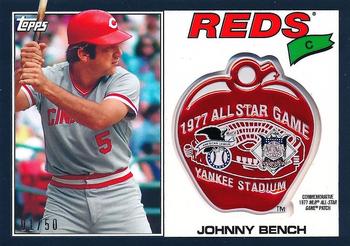 2017 Topps - MLB All-Star Game Commemorative Logo Patch Black #ASL-JB Johnny Bench Front