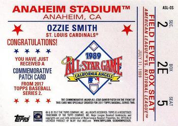 2017 Topps - MLB All-Star Game Commemorative Logo Patch Black #ASL-OS Ozzie Smith Back