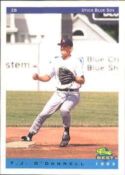 1993 Classic Best Utica Blue Sox #17 T.J. O'Donnell Front