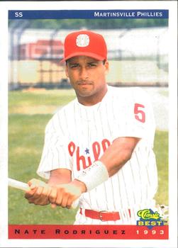 1993 Classic Best Martinsville Phillies #24 Nate Rodriguez Front