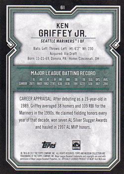 2017 Topps Museum Collection - Amethyst #61 Ken Griffey Jr. Back