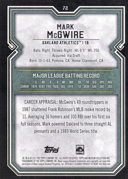 2017 Topps Museum Collection - Amethyst #72 Mark McGwire Back